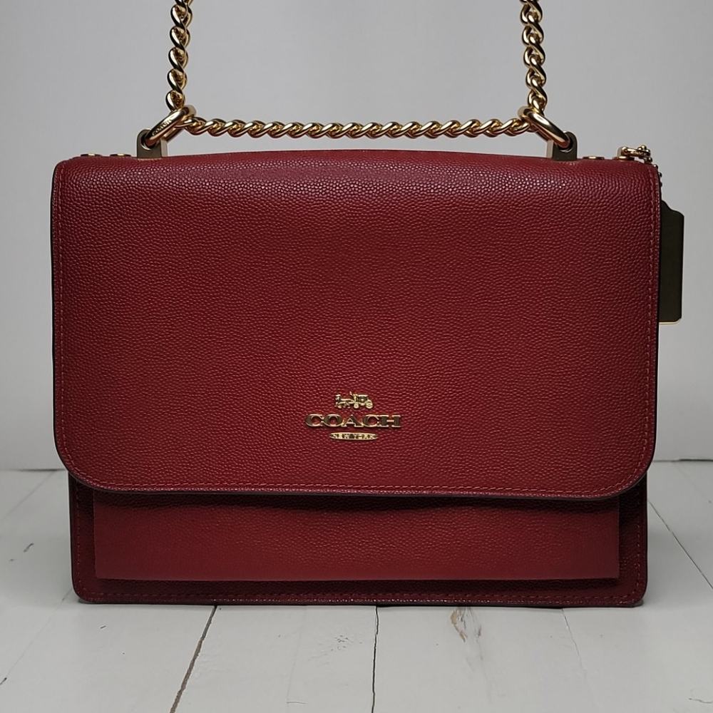 Red Leather Coach Crossbody
